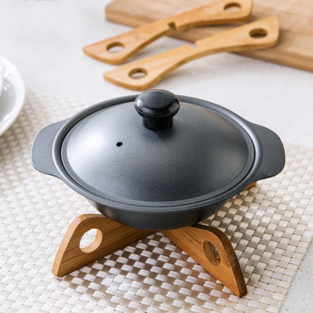 Tablett Gestell Abnehmbare Holz Tisch matt Küche Topf Wärme Isolierte Kühlung Gericht Topflappen Gerät Halfter Küche Gerät Werkzeuge