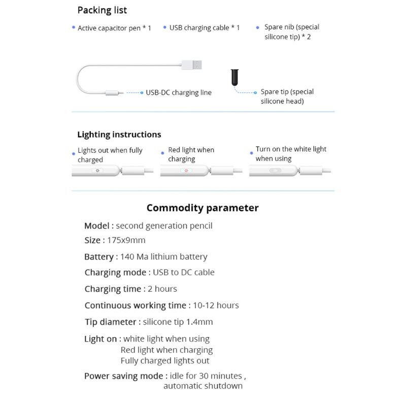 universell aktiv pekepenn penn til iphone nettbrett smart blyant til eple ipad  x6hb
