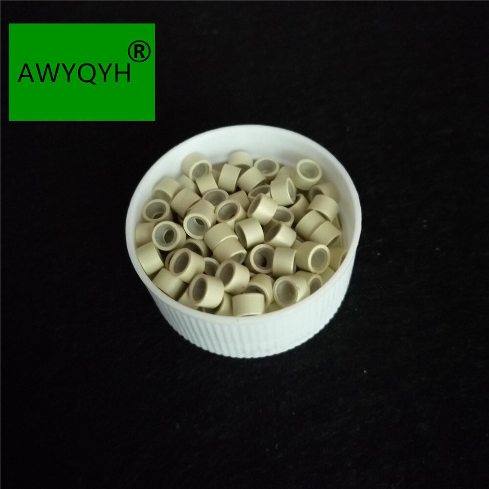 1000 pièces 4.5mm silicone doublé Micro liens anneaux perles plume cheveux extension outils pour cheveux humains