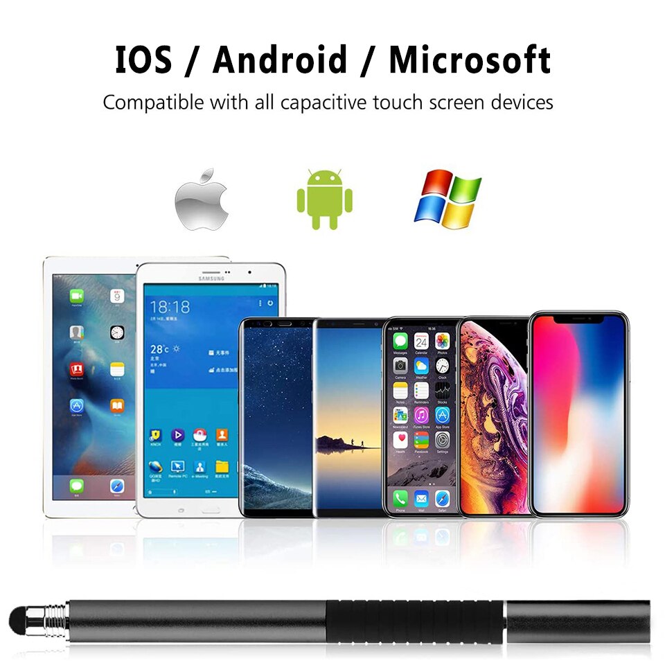 Universal 2 In 1 Stylus Pen Drawing For Tablet Pencil Capacitive Screen Caneta Touch Pen For iPad Pro Smartphone Android Drawing