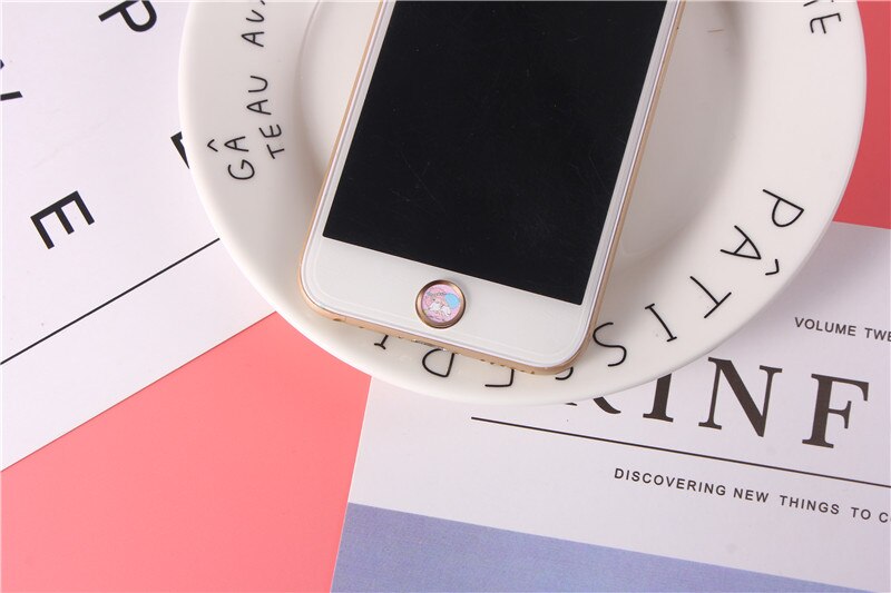Kawaii Cartoon Phone Touch ID For iPhone Home Button Sticker Support Fingerprint Mobile Phone Stickers For iPad Air 2 Mini 4