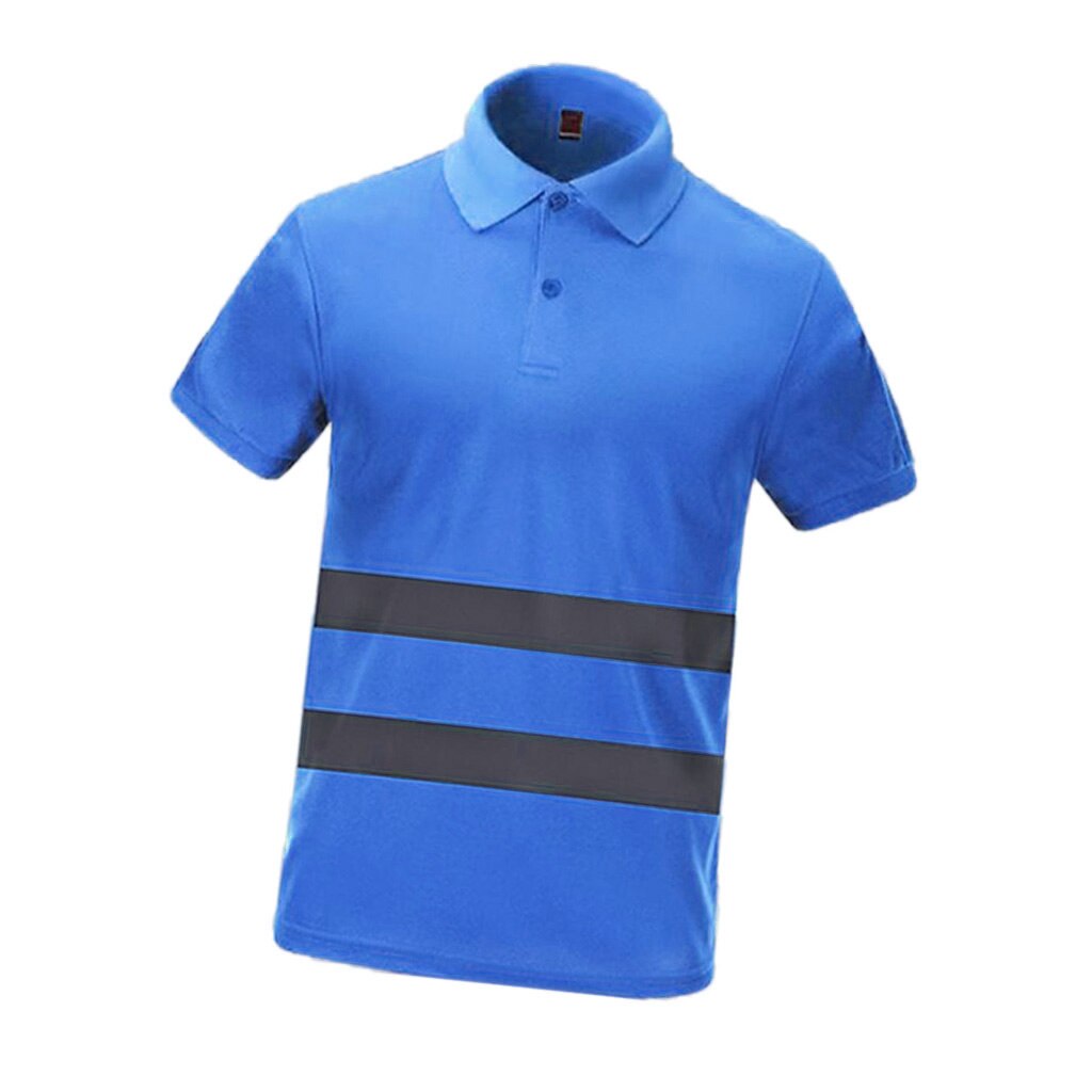Hi Vis T Shirt Reflective Safety Short Sleeve HIGH Visibility: Blue XL