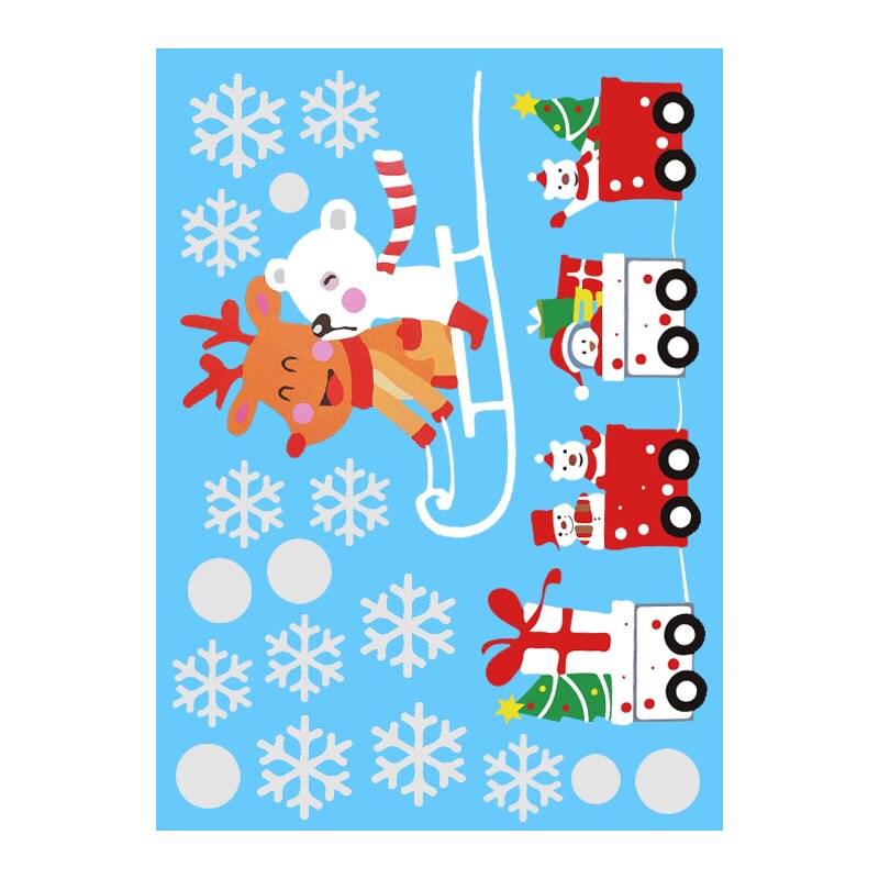 White Snowflake Electrostatic Sticker Window Kids Room Christmas Wall Stickers Home Decals Decoration Year Wallpaper: Q08