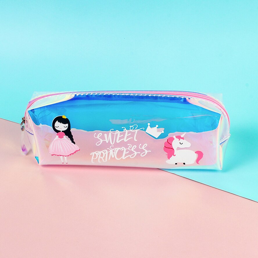 Pencil Cases Unicorn Estuche Escolar Kawaii School Supplies Transparent Trousse Scolaire Cute Pencil Box Piornik Pencil Case: BD-1219-1