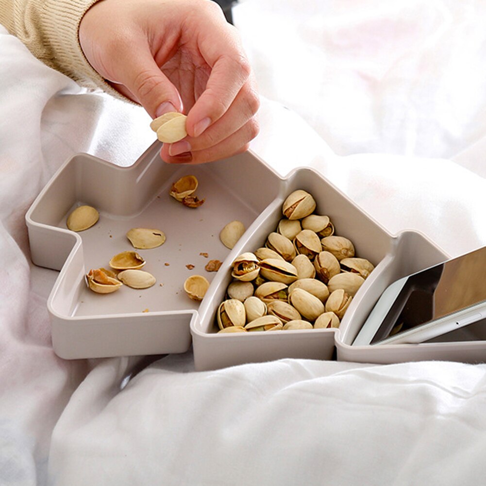 Snack tallerken snack bakke skål snack box slik æske juletræ form plastik 3 garder snack tallerken bakke tørret frugt slik fad