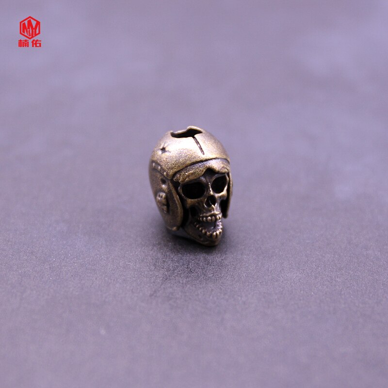 1PC Retro Brass Copper Knife Beads Paracord Beads Devil White Copper Lanyard Pendants Accessories: YELLOW