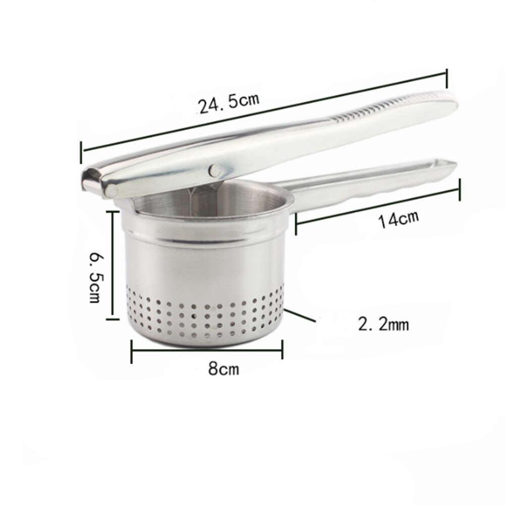 Stainless Steel Potato Masher Potato Ricer Fruit Vegetable Press Juicer Crusher Squeezer Multifunctional Kitchen Tool