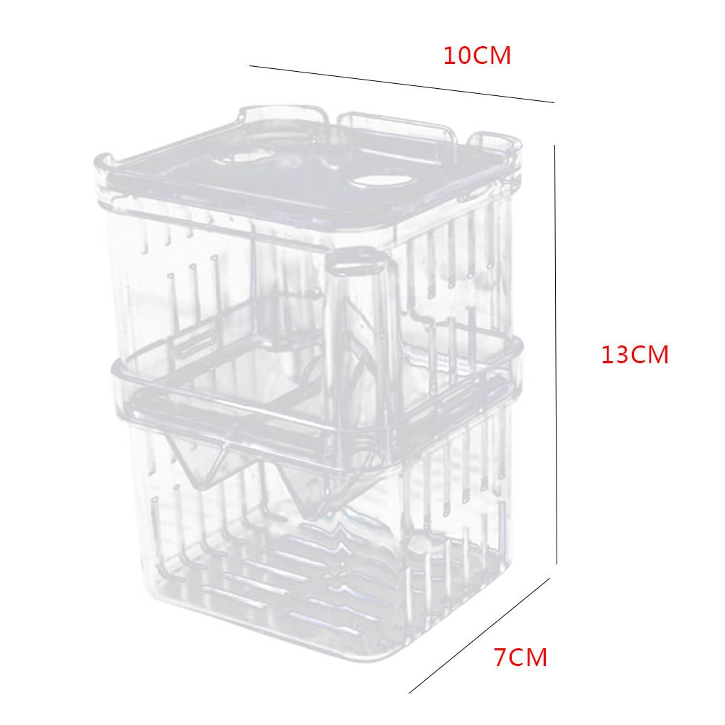 Aquarium Fish Breeder Box High Clear Double Hatching Incubator Hatchery Isolator Breeding Isolation Box Fish Tank Turtle Reptile