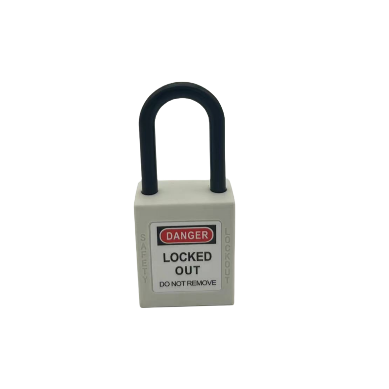 Eight Colors Lockout Padlock 38mm ABS Engineering Plastic Insulation Nylon Shackle Isolation Security Red LOTO Lock With Key: Silver