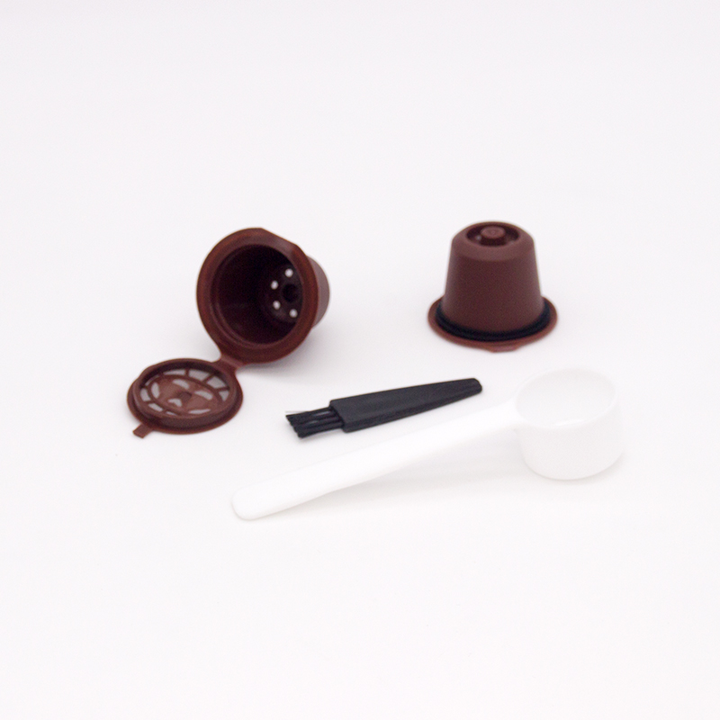 Filtre réutilisable pour capsules à café Nespresso | 2/4/6 pièces, dosettes de café rechargeables, outils de café, directe cuillère , brosse