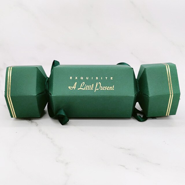 20/40PCS Candy Box Party Chocolate Boxes Packaging Cartons Sweets Wedding Birthday Favors Suppies Decorative: 20PCS / Green