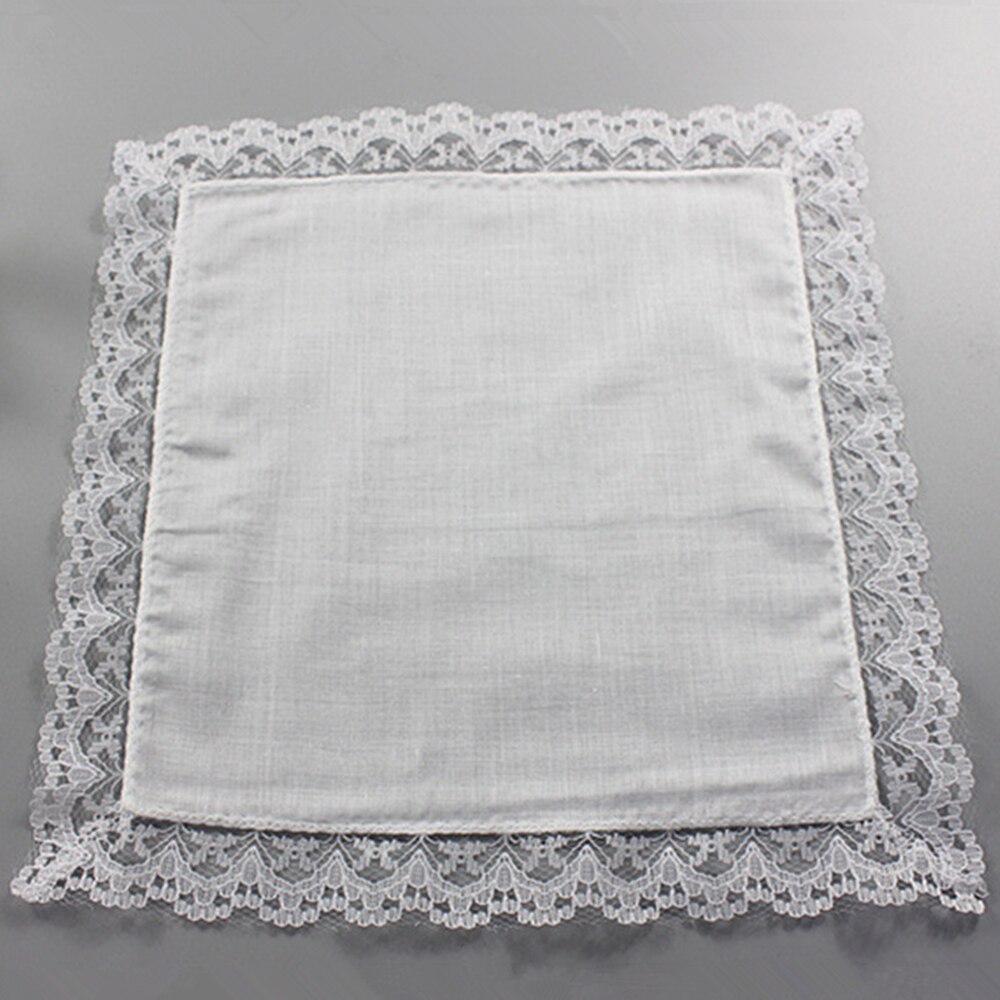 5 stk rene hvide lommetørklæder 100%  bomuldslommetørklæder kvinder mænd 23cm*25cm lommer firkantet bryllup almindeligt diy print tegning lommer