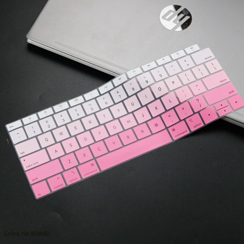 Angielski US Teclado klawiatura Protector pokrywa ochronna skóra dla nowego Apple MacBook Air 13 13.3 cala A1932 2019 2018 Touch ID: gradual Rose