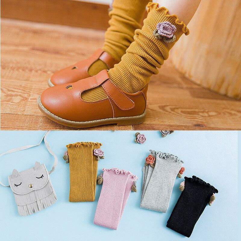 Calzini per bambina in cotone per bambini calzini carini calzini alti per bambini in stile principessa per accessori per abbigliamento per bambina 0-8Y