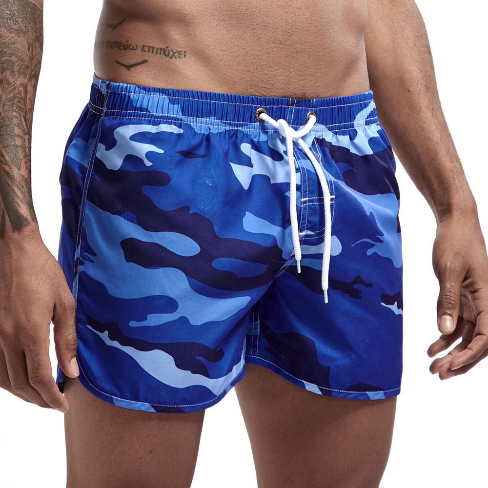 ¡Novedad de ! pantalones cortos de natación para hombre, pantalones cortos de playa para hombre, pantalones cortos de baño para hombre, pantalones cortos de baño para hombre: Azul / XXL