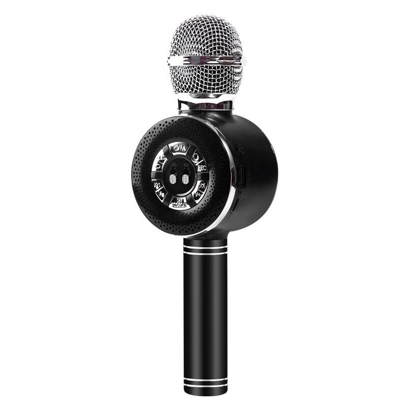 Wireless Bluetooth Karaoke Microphone Handheld Speaker Singing Machine with LED Light for Christmas Year/Party/Home/Birthday: A