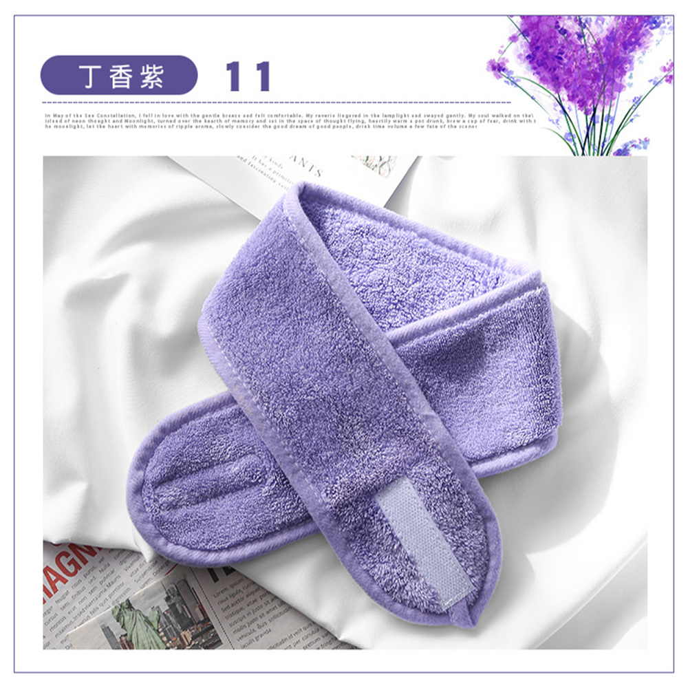 1pc Spa Makeup Soft Toweling Hairband Women Non-Slip Adjustable Sports Headband Yoga Bath Shower Wide Head Band: green