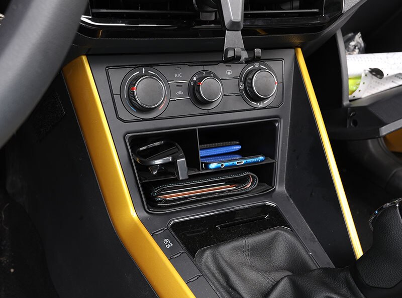 Center console storage box voor VW POLO Plus GTI dashboard Opruimen BOX voor VW POLO Accessoires ZWART