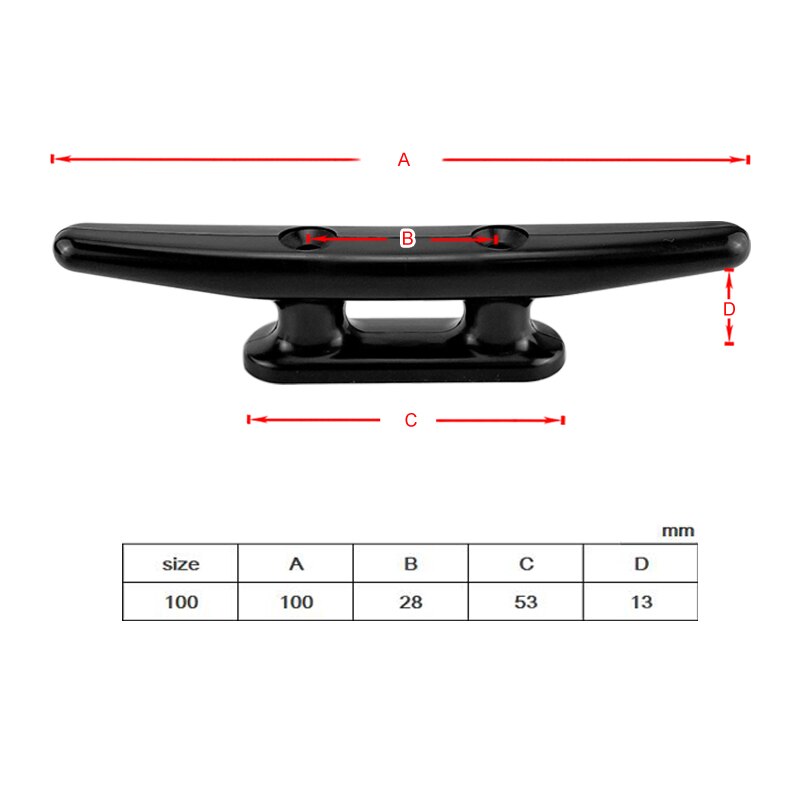 100 128mm nylon plastic lage platte kikker open basis kikker marine boot jacht dek lijn touw vastbinden boot hardware accessoires: 100mm