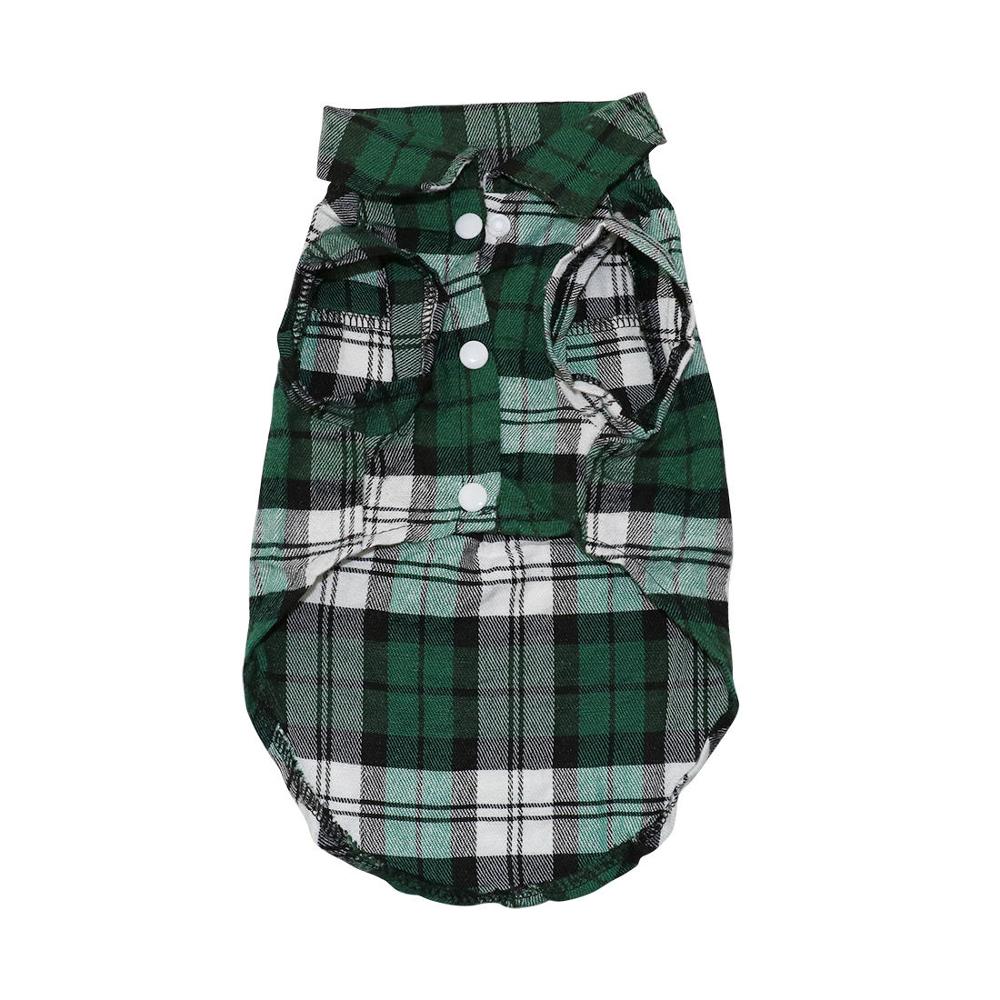 Rutete hundeklær sommer hundeskjorter for små mellomstore hunder kjæledyrklær yorkies chihuahua klær best 11 av 22 s 1: Grønn / Xs