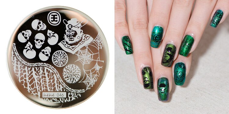 1 PCS Lotus/Lion/Animal Nail Art Stamping Plates Stamp Templates Easy Pick Up Image Transfer Gel Polish Manicure DIY: 46