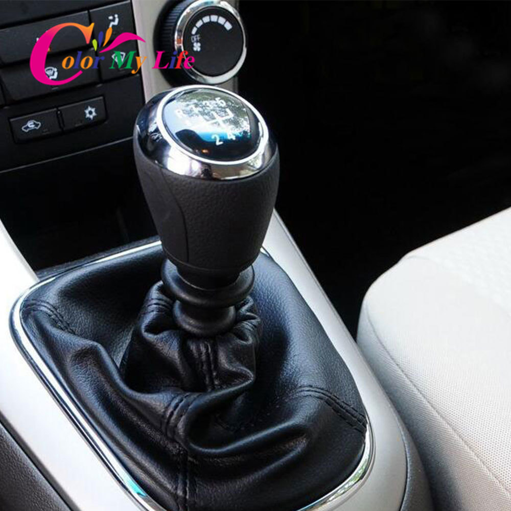 Para Chevrolet Cruze perilla de palanca de cambios de coche, cubierta de polaina de cuero PU, palanca de cambios, accesorios de coche