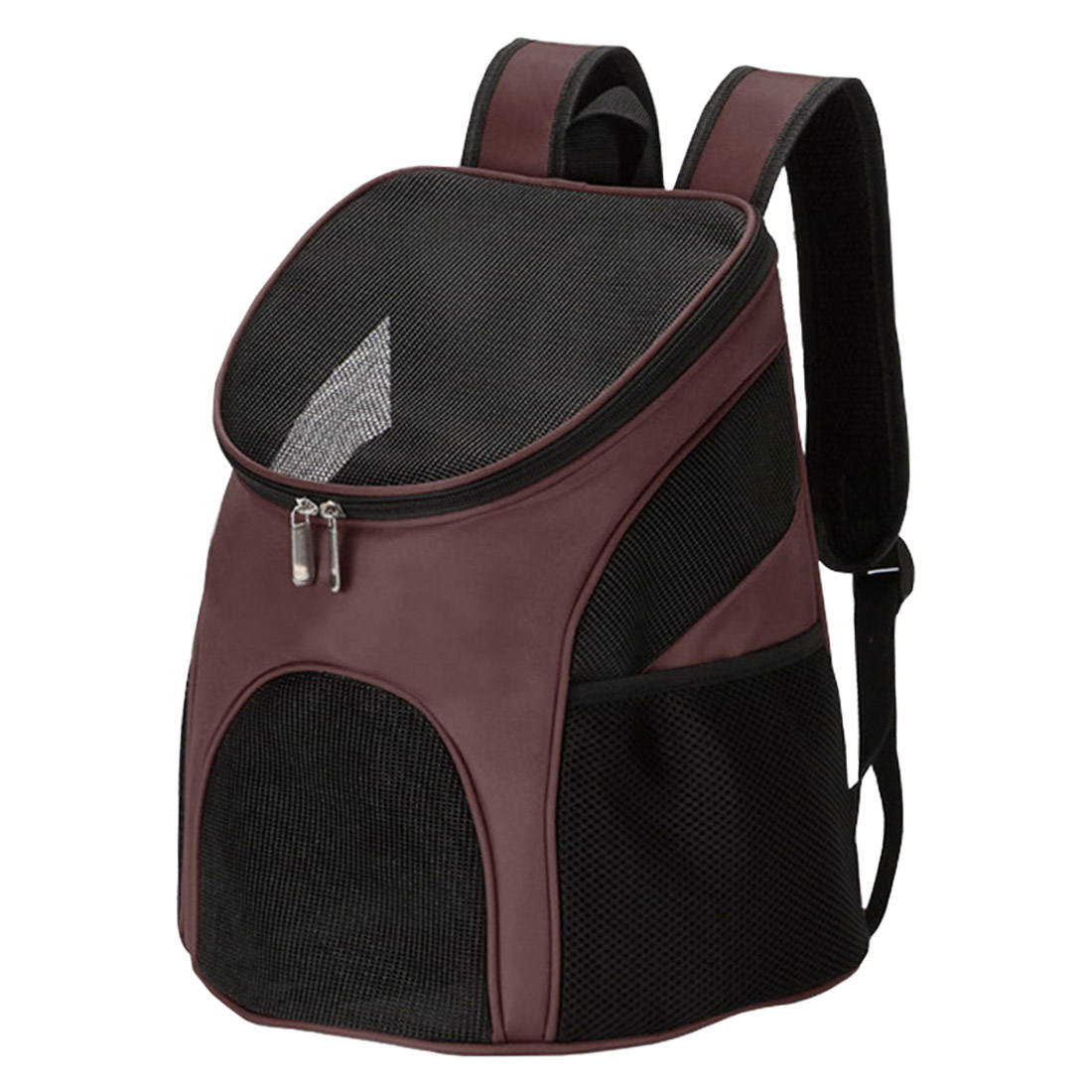 Foldable Pet Carrier Backpack Dog Cat Outdoor Travel Carrier Double Shoulder Bag Space Capsule Cat Backpacks For Bag Small: coffee / L33xW30xH38CM