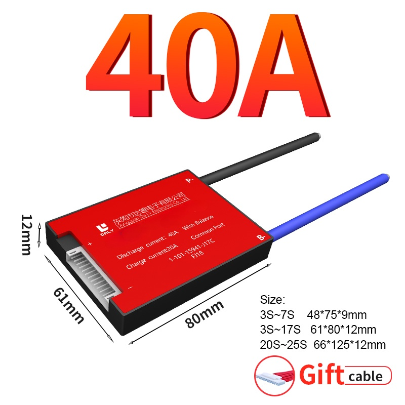 DALY BMS 13S 48V 15A 20A 30A 40A 50A 60A Gleichgewicht Wasserdicht Für Elektrische Fahrrad Rolle 18650 Li-Ion Lithium Batterie PCM: Blau