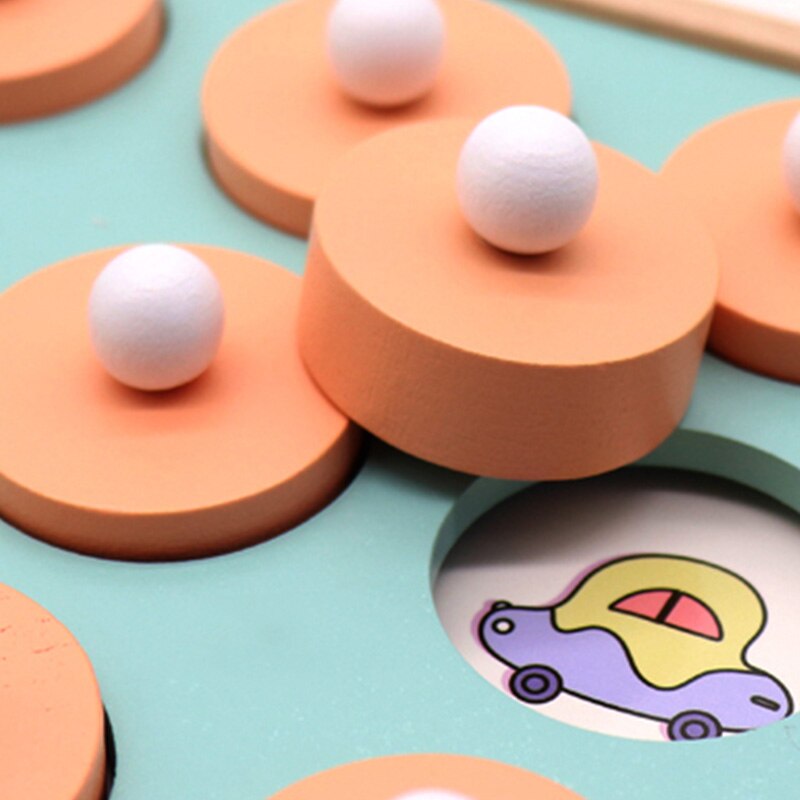 Kids Wooden Memory Match Chess Game Children Early Educational 3D Puzzles Family Party Casual Game Puzzles