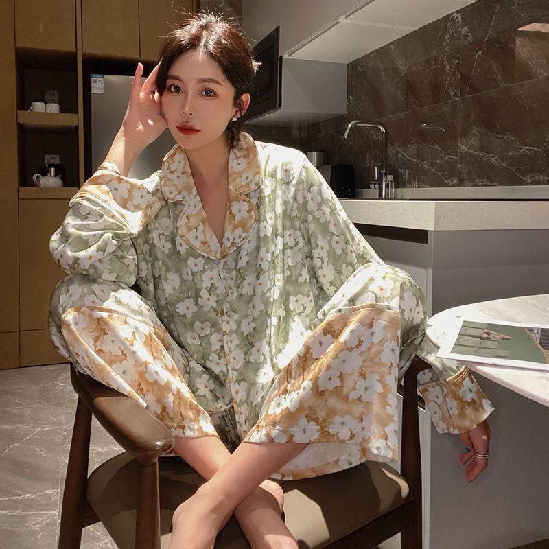 Pyjama princesse en dentelle et soie glacée pour femme, joli ensemble, Style Court, peut être porté à l&#39;extérieur, vêtements de maison, printemps et été, 2022: C02 / XL(62.5-72.5KG)