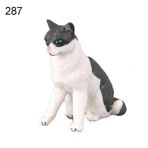 Simulation Mini Pet Model Cats Kitty Figure Model Statue Home Ornaments Kids Action Figure Decoration Toy: 287