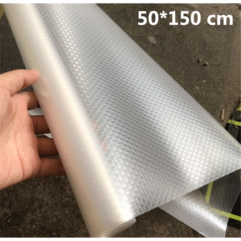 50*150 Cm 45*400 Cm Adhesive Clear Waterdichte Mat Lade Liner Kast Antislip Keuken Kast koelkast Mat: 50 x 150 cm