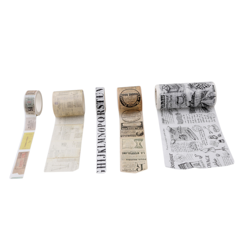 Gammel billet / kort / engelsk manuskript / alfabet dekoration etiket klistermærke papirvarer washi tape diy scrapbooking maskeringstape