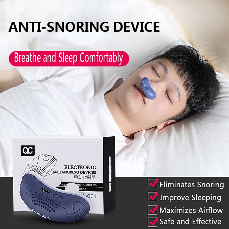 Elektrische Anti Snurken Preventie Elektronische Apparaat Slaap Stop Snore Stopper Aid