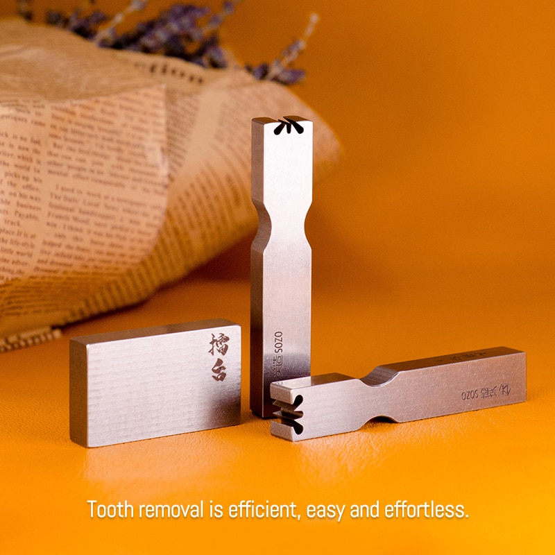 SOZO Zipper Tooth Remover Leather Craft Tool Handmade 1 Set 3# 5# Die Steel Smooth Chip Removal Without Jamming