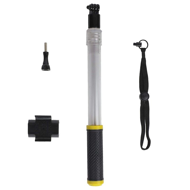 Palo de Selfie impermeable para GoPro, palo flotante transparente extensible para cámaras GoPro Hero, telescópico impermeable de 14-24 pulgadas