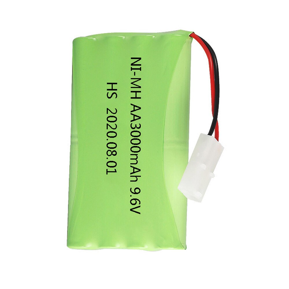 Batería de Ni-MH de 9,6 V para juguetes a control remoto, juguete eléctrico para instalaciones de seguridad, AA, 9,6 V, batería recargable de 3000 mah
