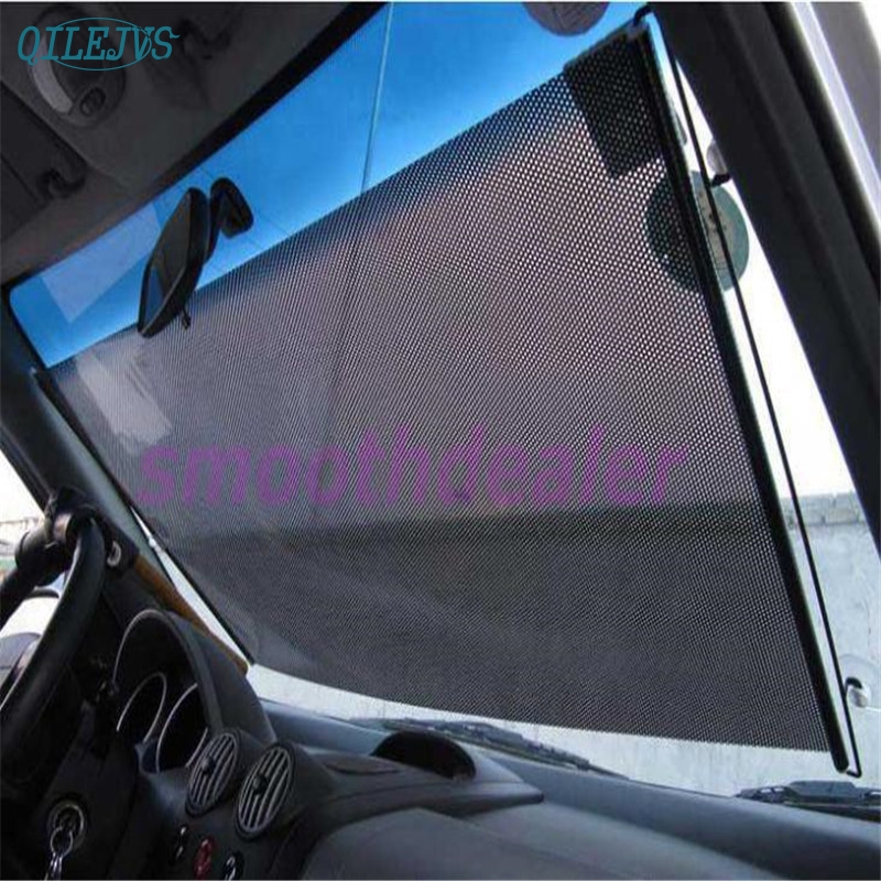 Bilstyling svart bil auto fönster rullgardin solskydd vindruta solskyddsvisir 58 x125cm mar 12