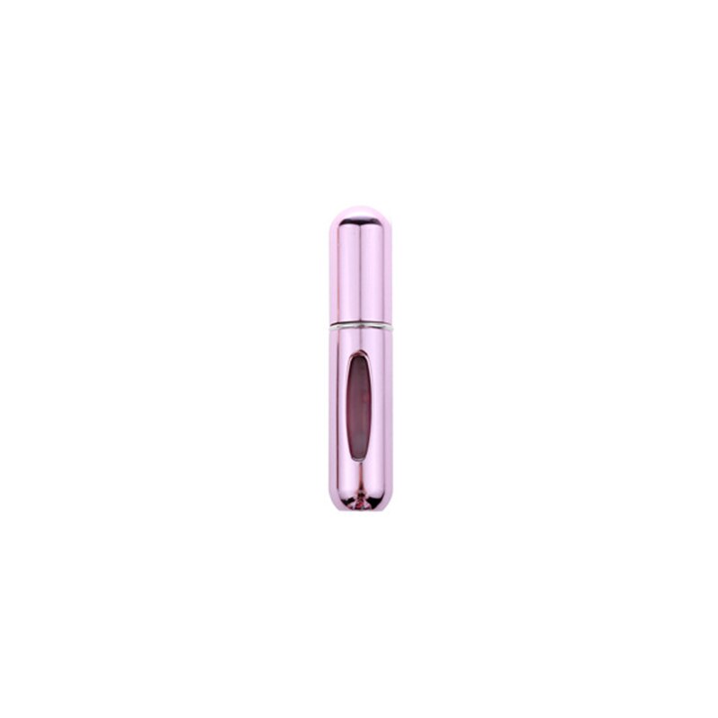 Bottom-filled Metal Shell 5ml Perfume Bottle Dropper Portable Sample Bottles Frosted Perfume Points Bottling Oil Bottle: Bright Pink
