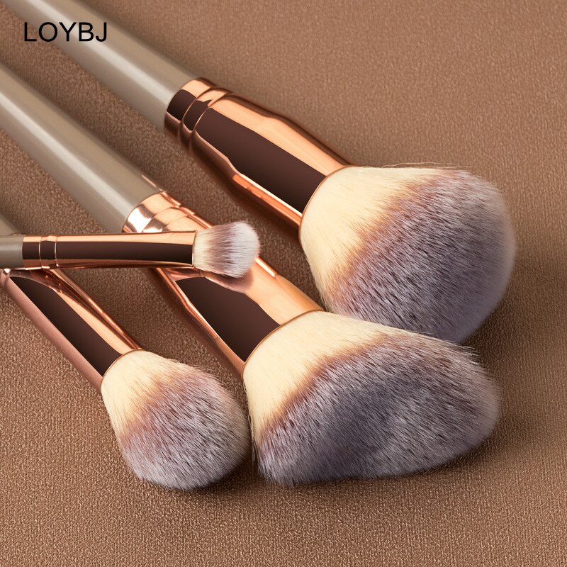 LOYBJ-brochas y herramientas de belleza para maquillaje, juego de polvo cosmético, base, colorete, contorno, sombra de ojos, cejas, pestañas, pincel de maquillaje, 5/7 Uds.
