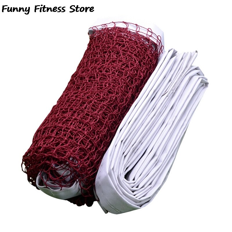 Standard badminton nät 610*76mm volleyboll badminton tennis träningsnät utomhus utbyte mesh fisknät: Röd