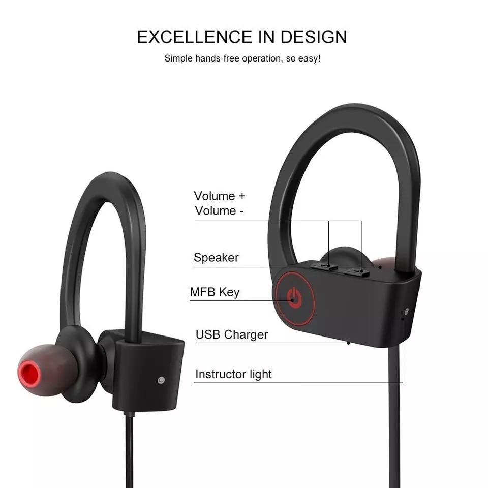 Bluetooth Hoofdtelefoon Otium Beste Draadloze Sport Oordopjes IPX7 Waterdichte HD Stereo Transpiratie In Ear Oordopjes handsfree bleutooth headphones phones bluetooth U8 earphone bluetooth earphone 4.1 Earphones