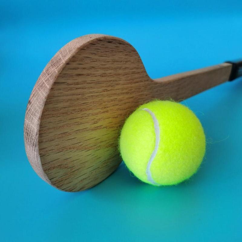Puntero de tenis de madera, cuchara de tenis, postre, raqueta de tenis, práctica de bateo con precisión, golpear el punto dulce, mejorar las herramientas de entrenamiento