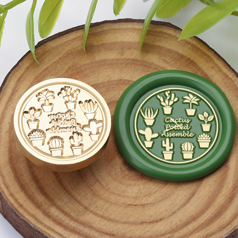 1pc 25mm plant bloem waszegelstempel sluitstempelkop voor kaarten enveloppen trouwuitnodigingen verpakkingen scrapbooking: Paars