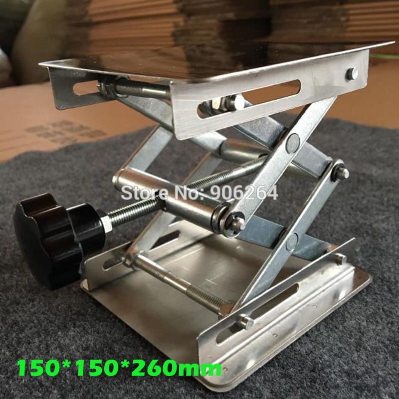 Small 150*150*260mm Manual Lab Lift Table Stainless Steel lifting platform 150*150mm Door to Door