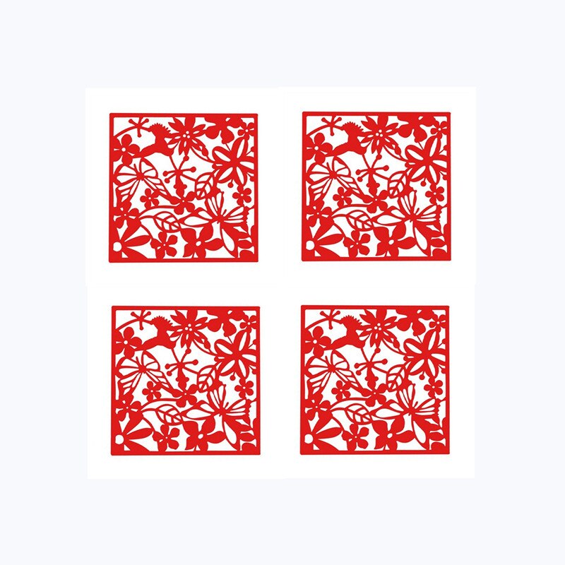 1pc / 4 st fjäril fågel blomma ihålig hängande skärm skiljevägg avdelare panel rum gardin heminredning l: R  (4pc)