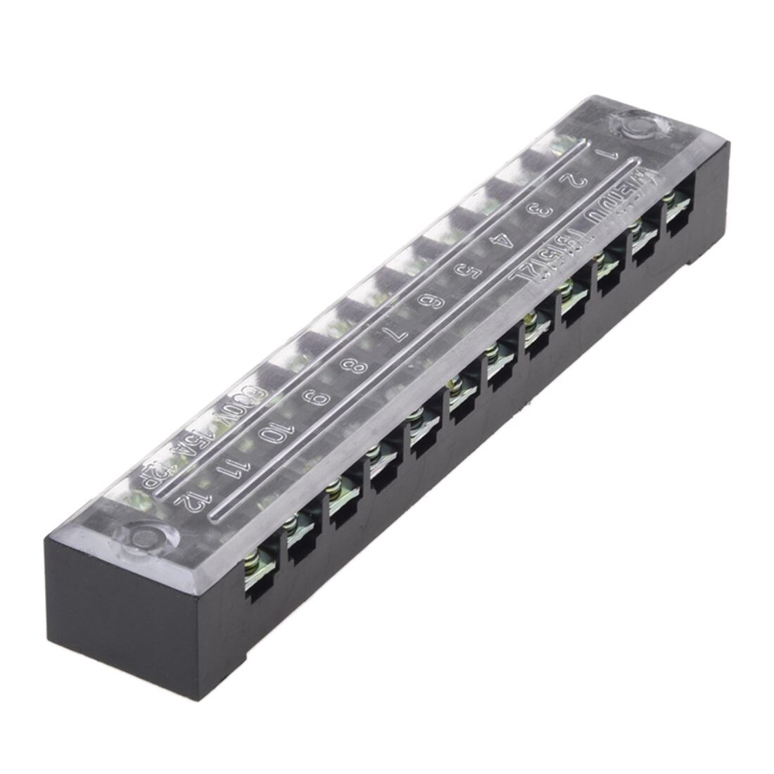 5 Pcs 600V 15A 12 Posities 12 P Dual Rijen Overdekte Barrier Schroefkroonsteen