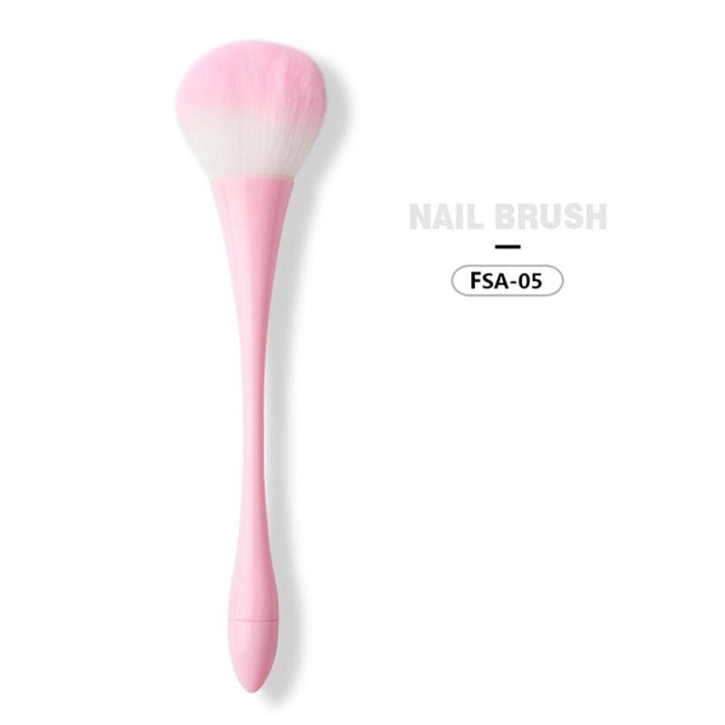 1 Uds. Cepillo de limpieza de uñas quitar polvo arte uñas manicura pedicura suave quitar polvo acrílico cepillo de limpieza para herramientas de cuidado de uñas: 05