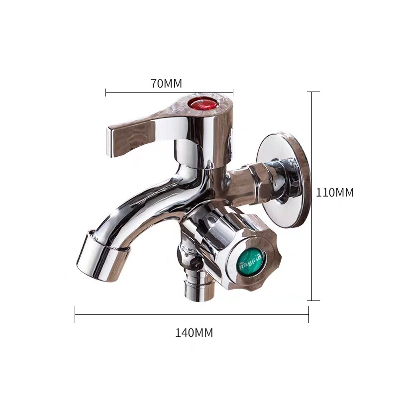 Wall Mounted Outdoor Garden kitchen Faucet Stainless Steel Double Using Bibcock Tap Cold Water Tap Toilet Shower Bidet Faucet