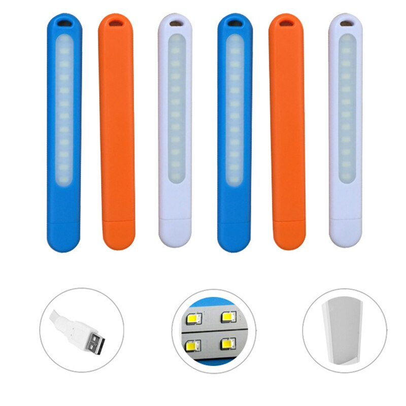 1PCS USB Led Book Light Reading Lamp Mini 12 Leds Night Lights Luminaria Books Nightlight For Power Bank Computer Laptop Kitap